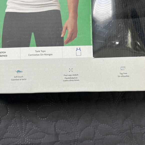 NEW 3 PACK PAPI COTTON STRETCH WHITE TANK TOPS SOFT TOUCH TAG FREE SZ S(34-36) - Picture 5 of 9